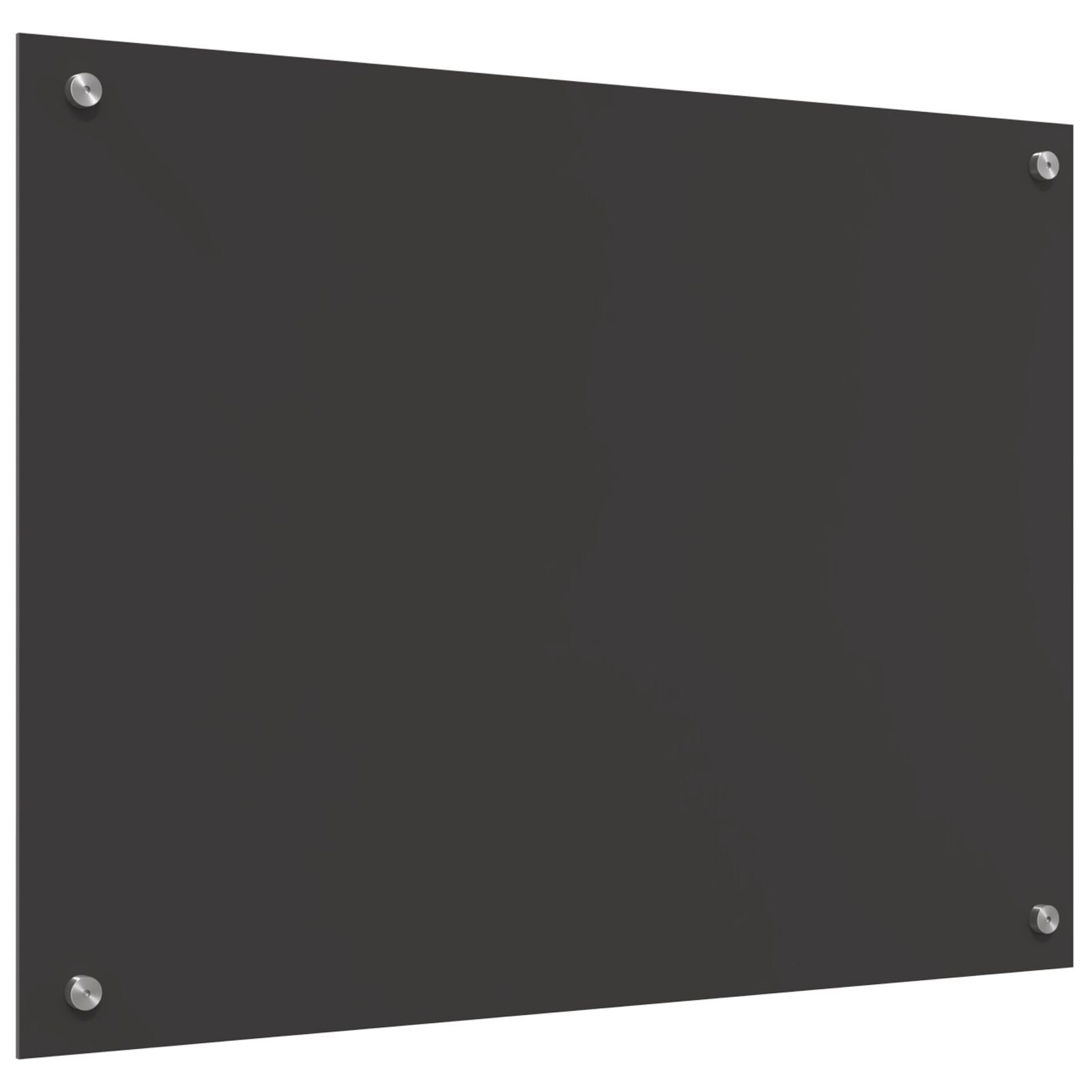 Kjøkken Backsplash i Mørk Grå - 80x60x0.6 cm Herdet Glass