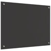 Kjøkken Backsplash i Mørk Grå - 80x60x0.6 cm Herdet Glass