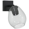 Takspot Svart 13 x 13 x 26 cm Glass og metall