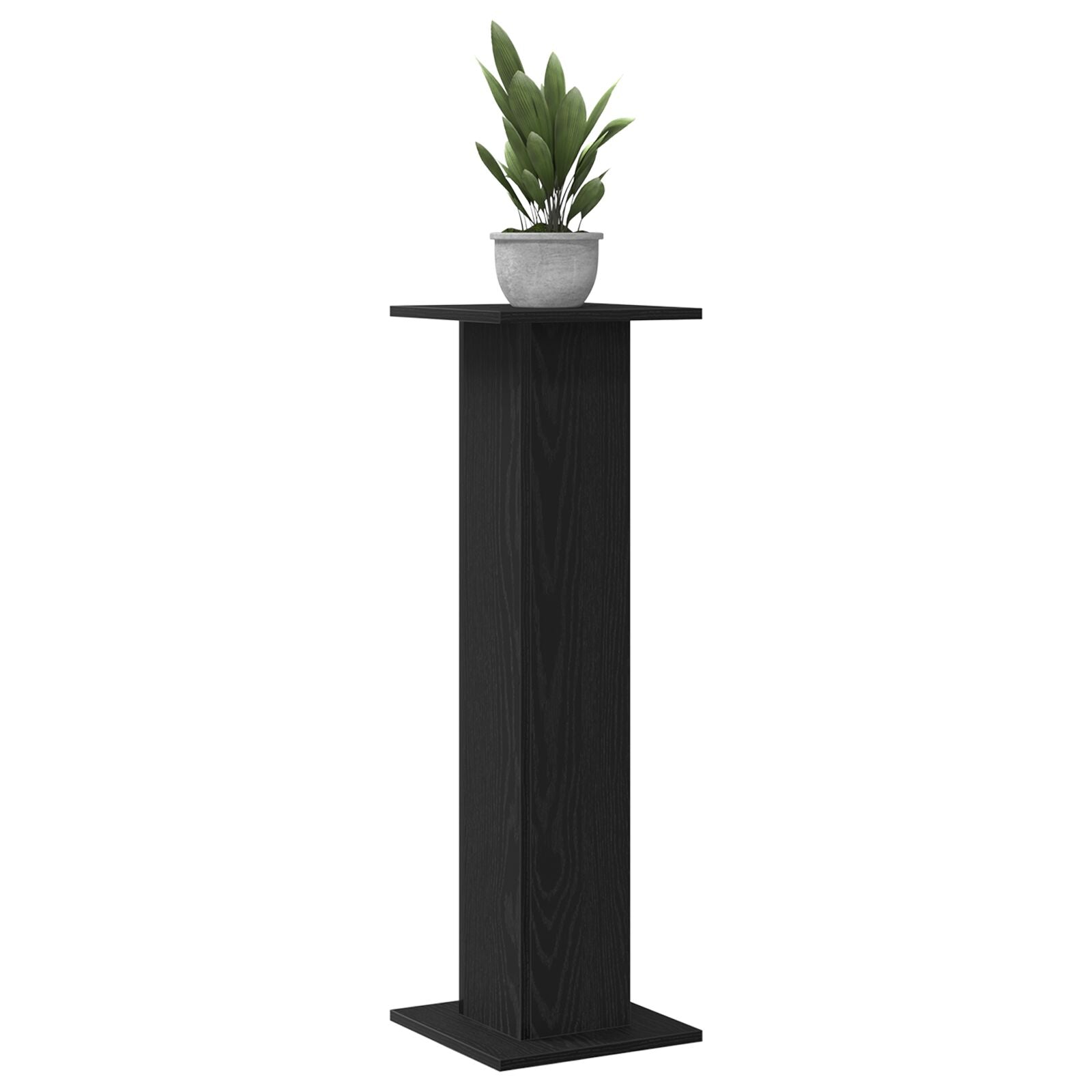 Planteholder 2 pcs Svart Eik 30 x 30 x 95 cm Konstruert tre