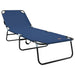 Sammenleggbar solstol Blå 188 x 57 x 86,5 cm Polyester
