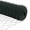 Gjerdepæler 11 stk U-kanal Grønn 140 cm Stål, vidaXL Sekskantet gjerde Grønn 1.4x100 m Stål