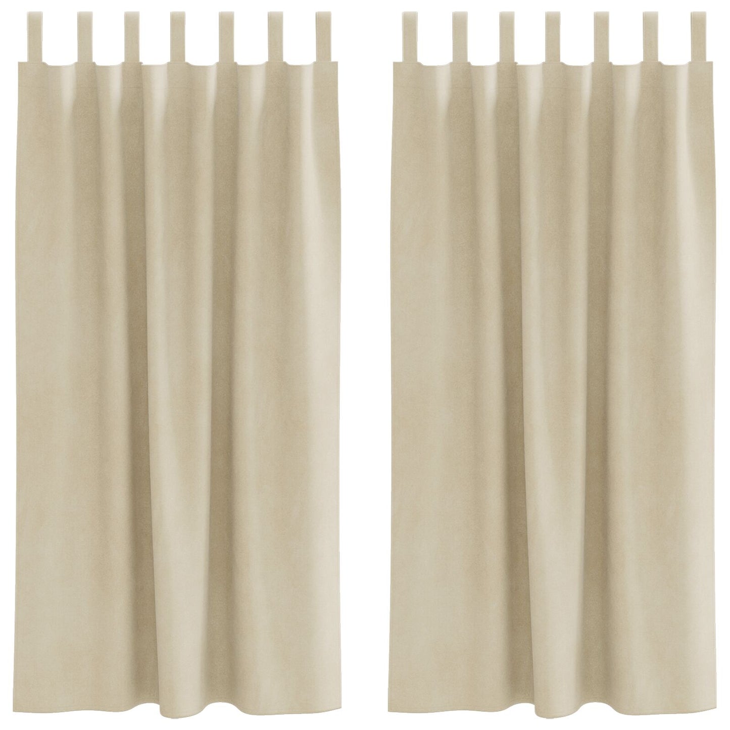 Blendingsgardiner 2 pcs Krem 140 x 175 cm Fløyel