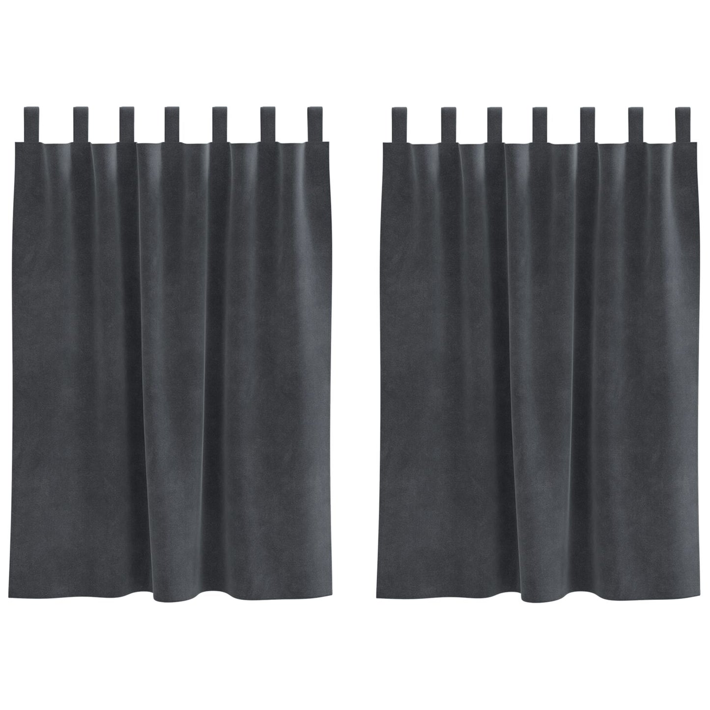 Blendingsgardiner 2 pcs Lysegrå 140 x 140 cm Fløyel