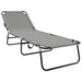 Sammenleggbar solstol Grå 188 x 57 x 86,5 cm Polyester