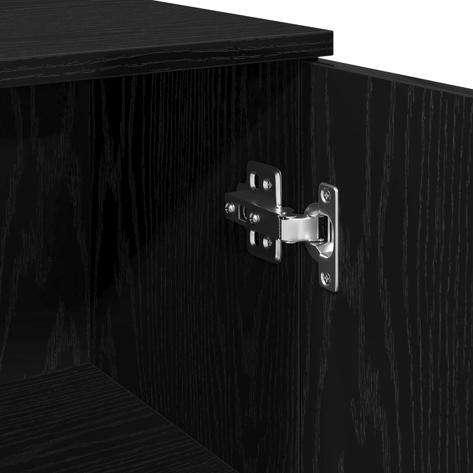 Badromsskap Svart Eik 30x30x190 cm Konstruert Tre