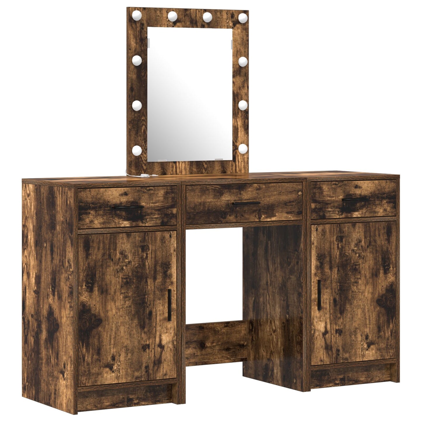 Sminkebord med speillys Brun 50 x 41 x 135 cm Konstruert tre