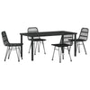Hage Spisegruppe 5 pcs Svart Poly rattan