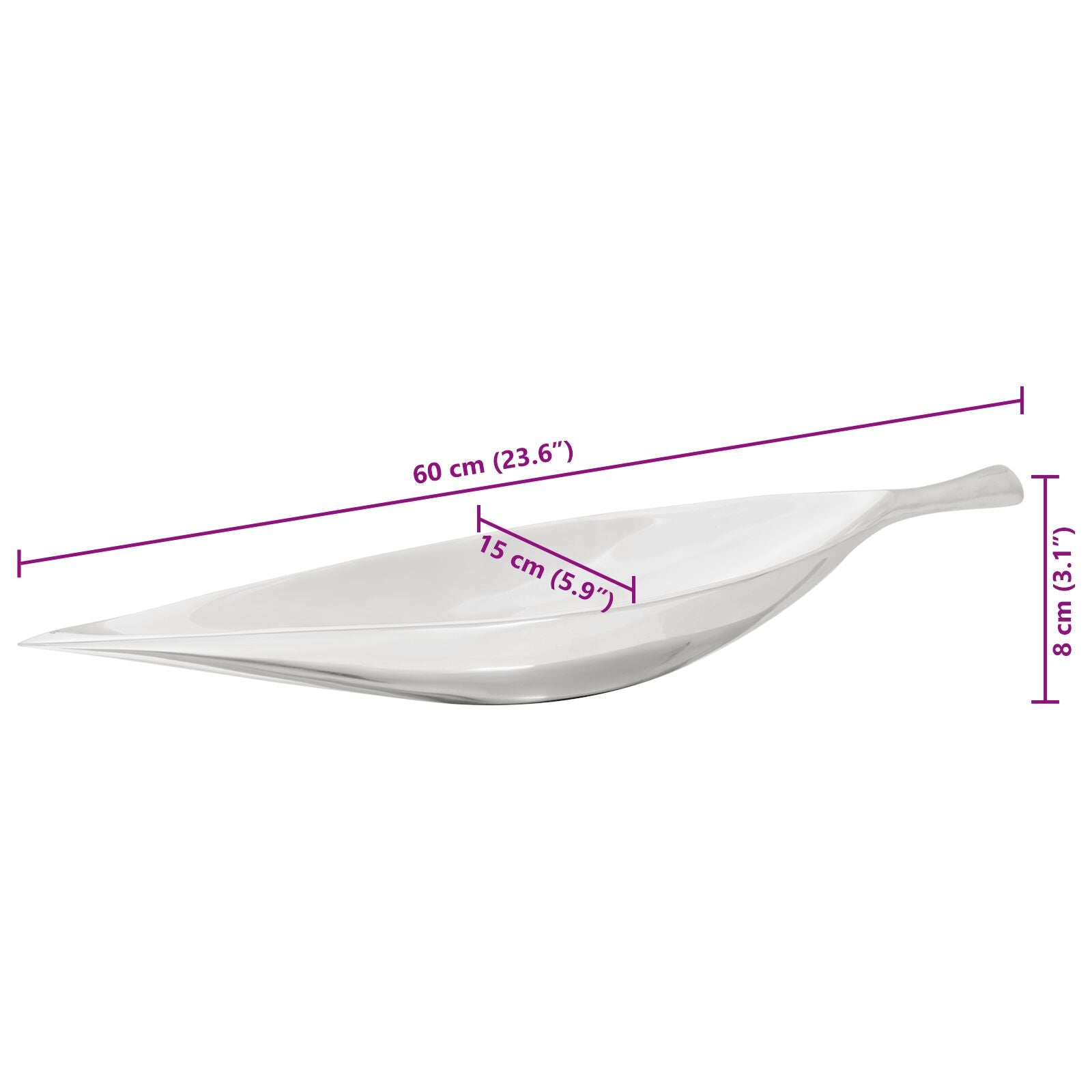 Fruktkurv Sølv 60x15x8 cm Aluminium