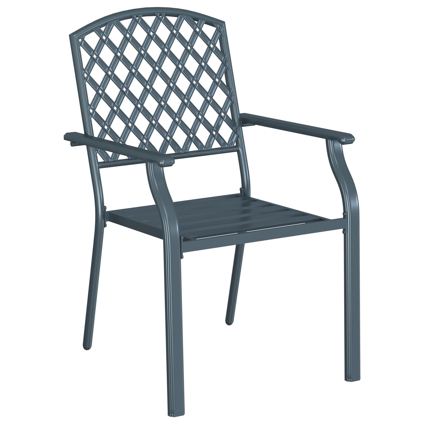 Hage Stol 2 pcs Antrasitt 56 x 65 x 89 cm Stål