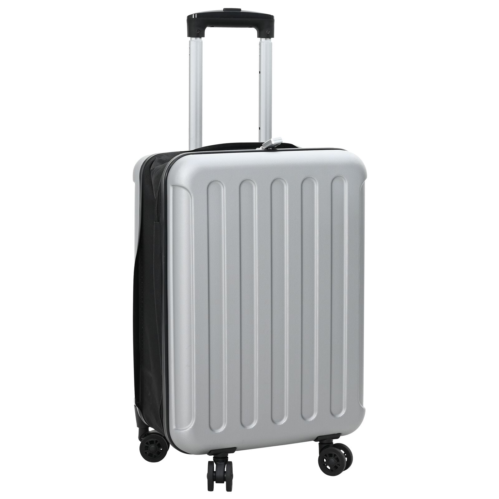 Koffert med lås sølv 34 x 23 x 55.5 cm ABS-plast
