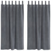 Blendingsgardiner 2 pcs Lysegrå 140 x 175 cm Fløyel