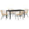Hage Spisegruppe 5 pcs Brun polyrotting