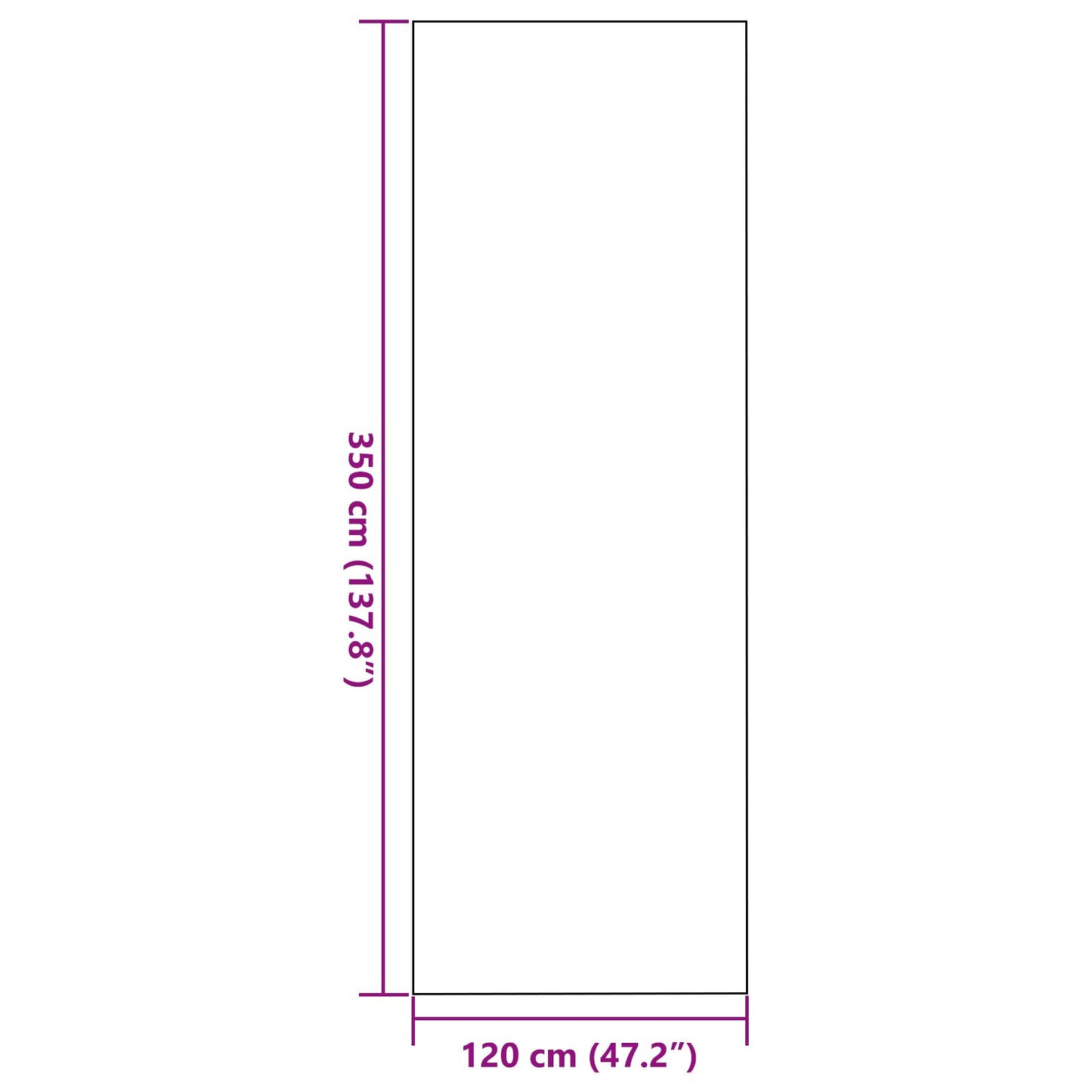 Dørmatte Grå og svart 120 x 350 cm 100% Polyamid