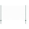 Gjerdepæler 11 stk U-kanal Grønn 140 cm Stål, vidaXL Sekskantet gjerde Grønn 1.4x100 m Stål