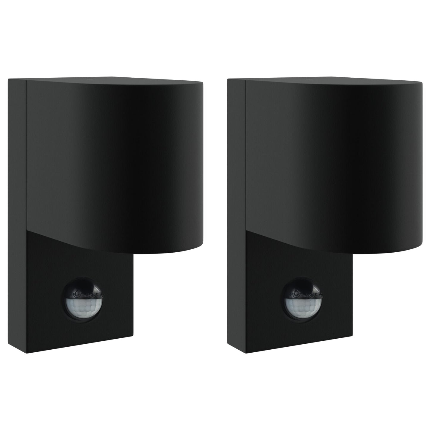 Utevegglampe 2 pcs Svart 12 x 7 x 15 cm Rustfritt Stål