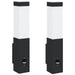Utevegglampe 2 pcs Svart 10,5 x 6 x 33 cm