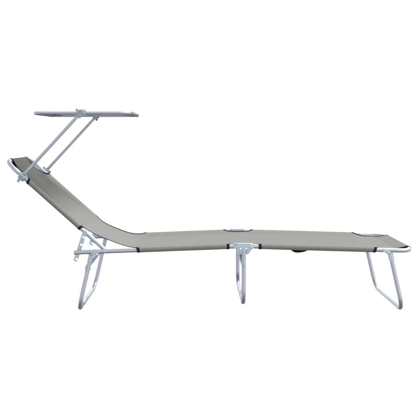 Solstol 2 pcs Grå 58 x 188 x 77cm Polyester