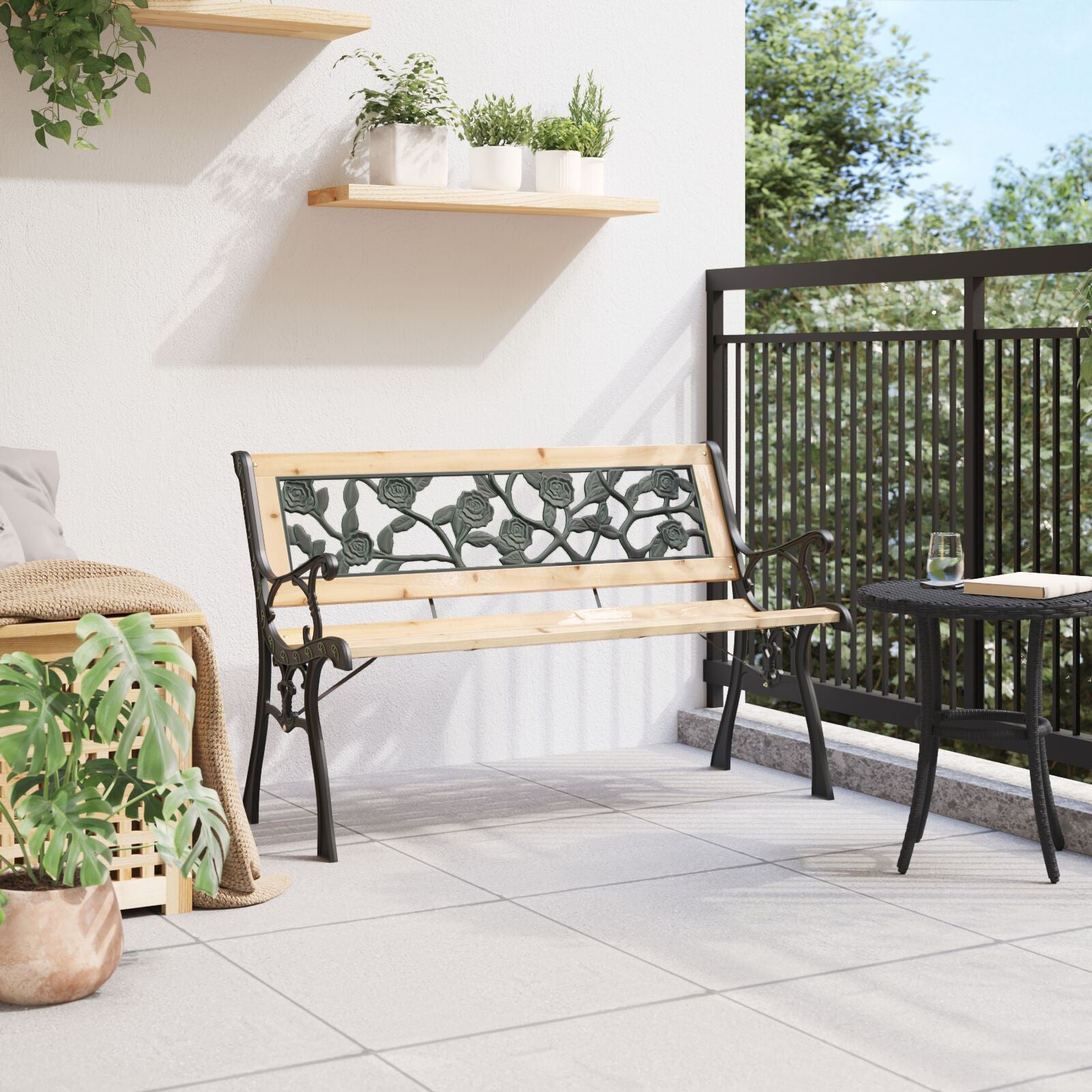 benk Brun 116 x 54 x 73cm tre