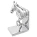 Bokstøtter 2 pcs sølv 11 x 14 x 25 cm Aluminium