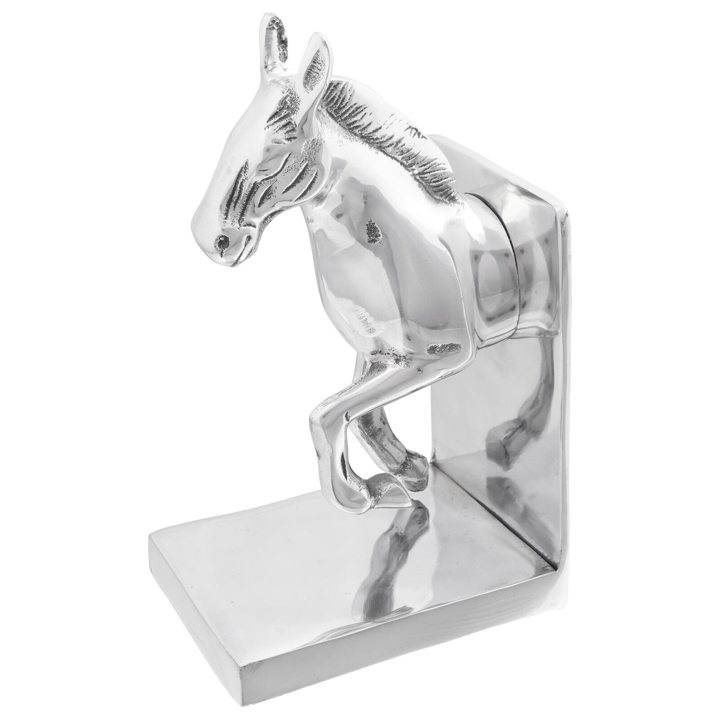 Bokstøtter 2 pcs sølv 11 x 14 x 25 cm Aluminium