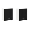 Hengende skap 2 pcs Svart eik 100 x 31 x 60 cm Konstruert tre