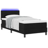 Senge Ramme med Madrass Svart og Hvit Stoff 90 x 200 cm