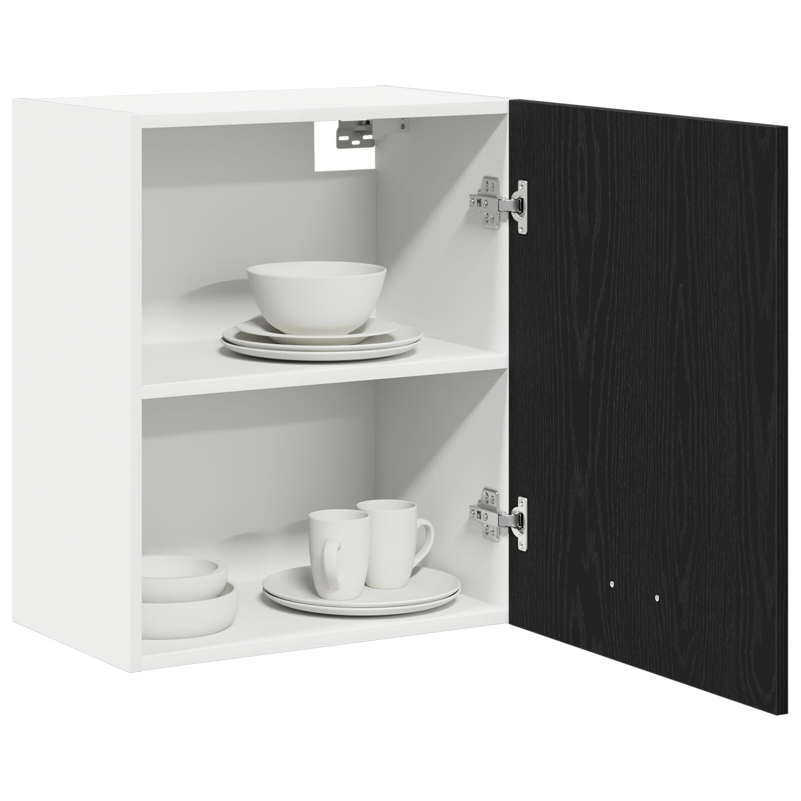 Hengende skap 2 pcs Svart eik 100 x 31 x 60 cm Konstruert tre