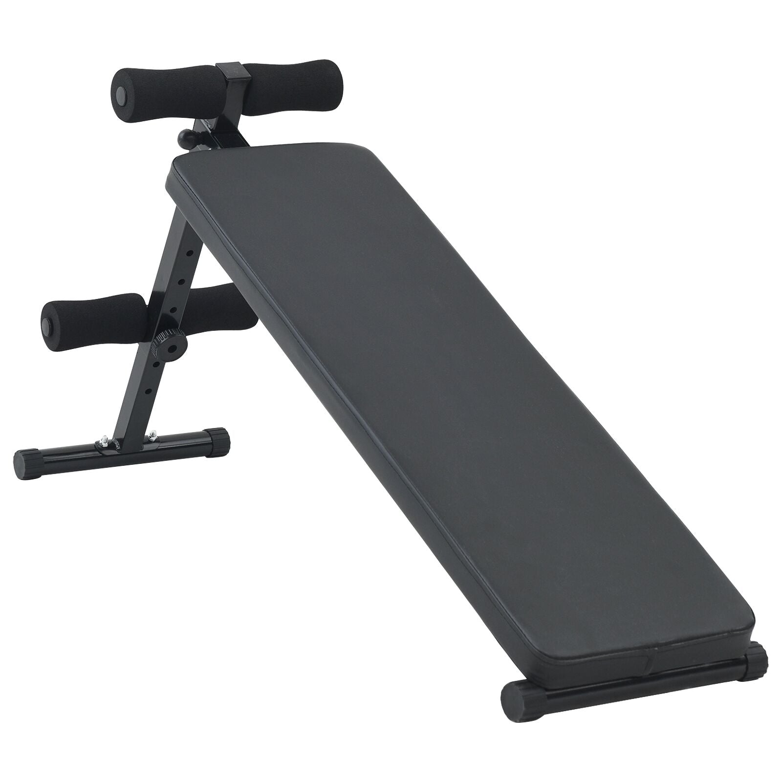 Sit Up Benk Svart 124 x 33.5 x 55 cm Pulverlakkert stål