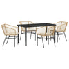 Hage Spisegruppe 5 pcs Brun polyrotting