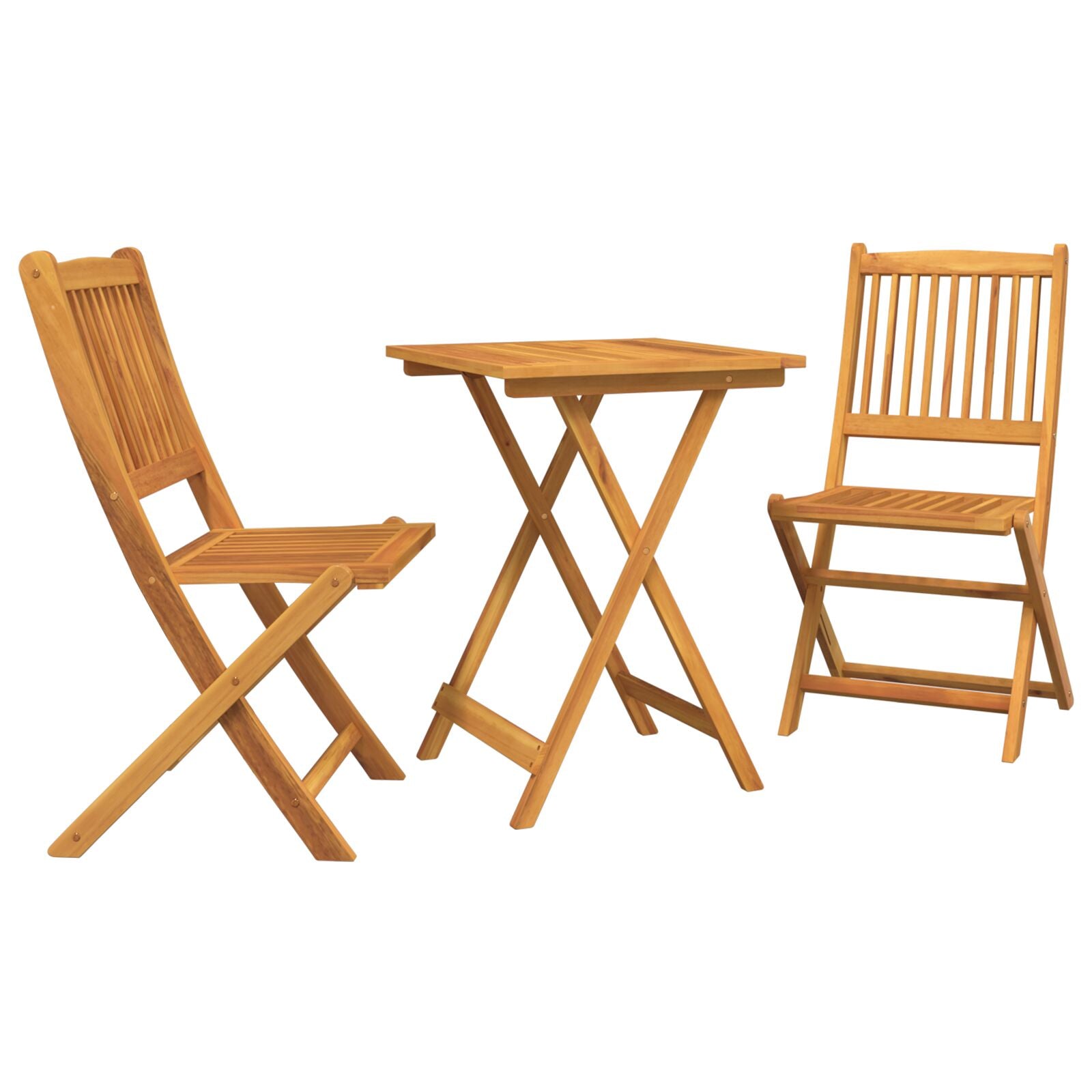 Hage Bistro Sett 3 pcs Brun heltre akasie