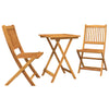 Hage Bistro Sett 3 pcs Brun heltre akasie