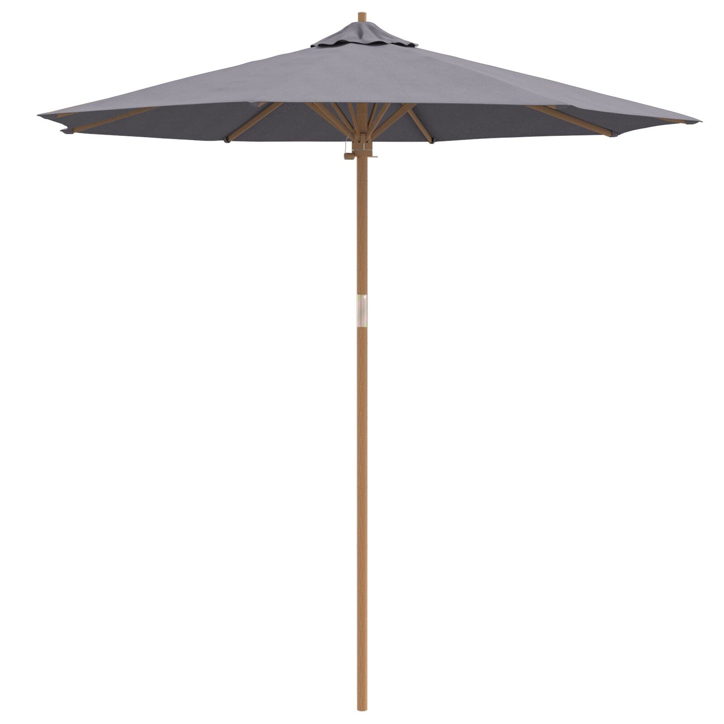 Hageparasol Mørkegrå Ø 240 x 260 cm Bambus