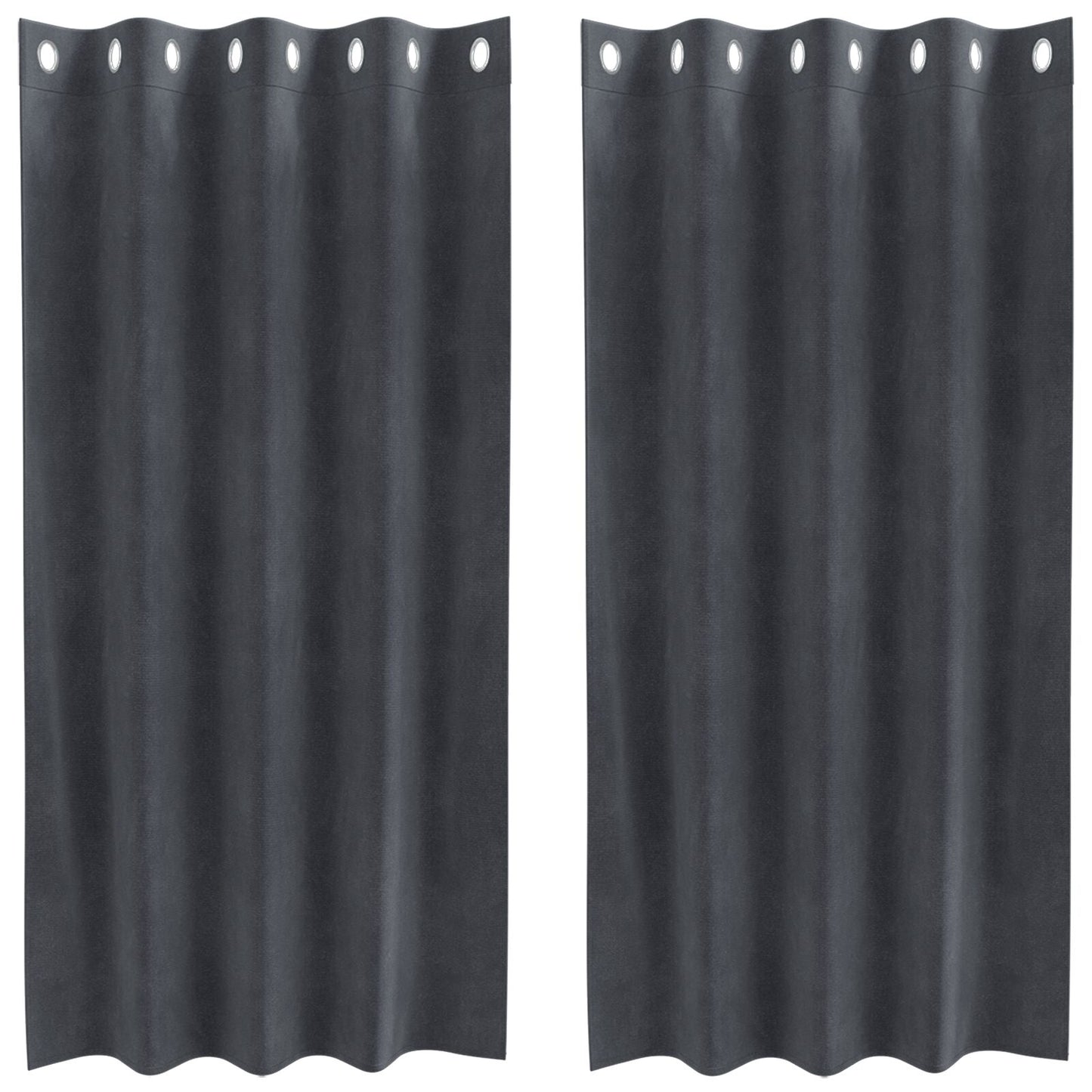 Blendingsgardiner 2 pcs Lysegrå 140 x 175 cm Fløyel