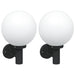 Utevegglampe 2 pcs Svart 28 x 25 x 38 cm