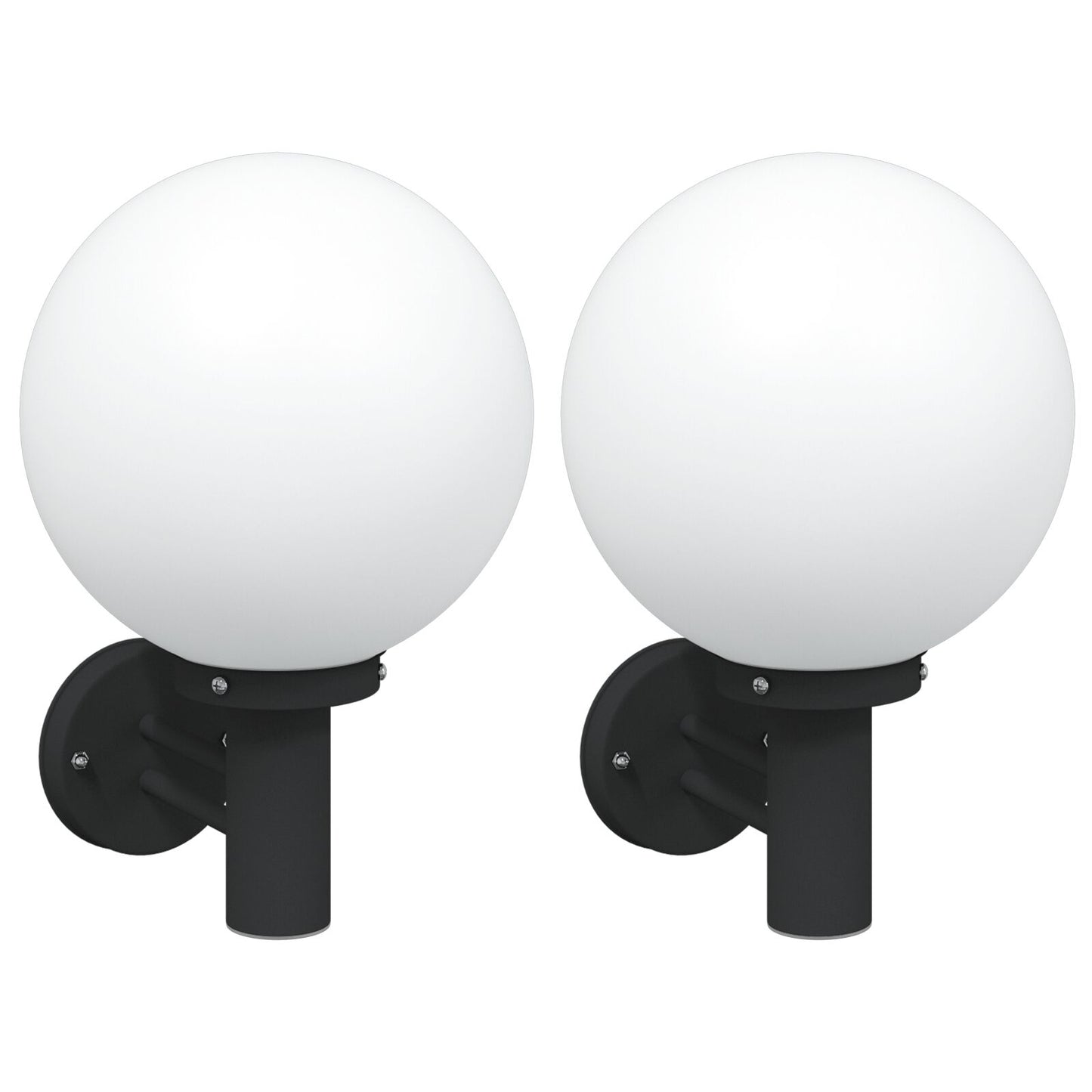 Utevegglampe 2 pcs Svart 28 x 25 x 38 cm