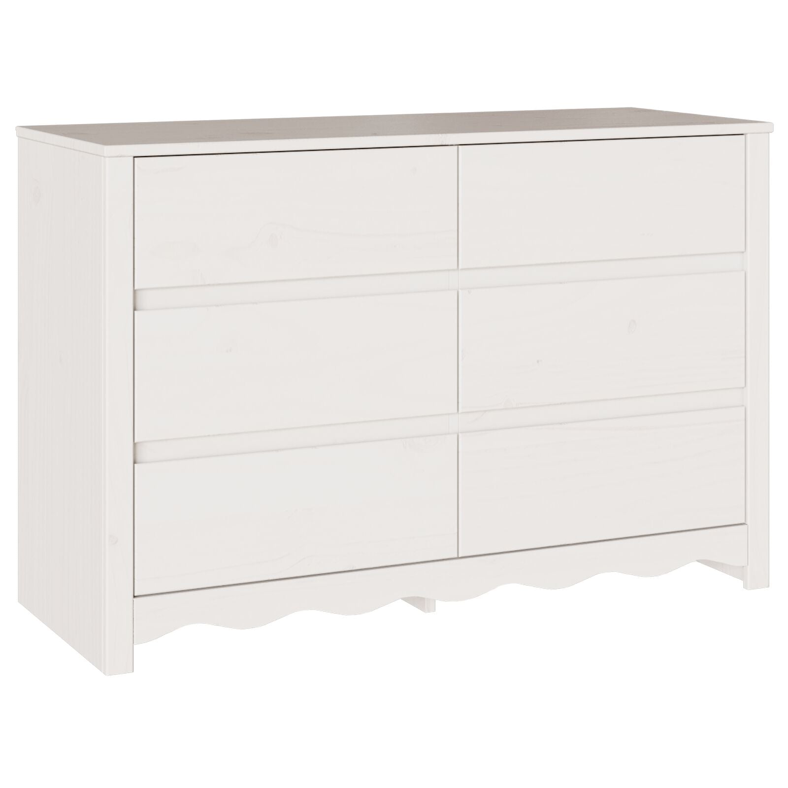 Kommode med skuff Hvit 111 x 43 x 73.5 cm Massivt furutre