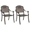 Hage Stol 2 pcs Bronse 55 x 56.5 x 91cm Aluminium