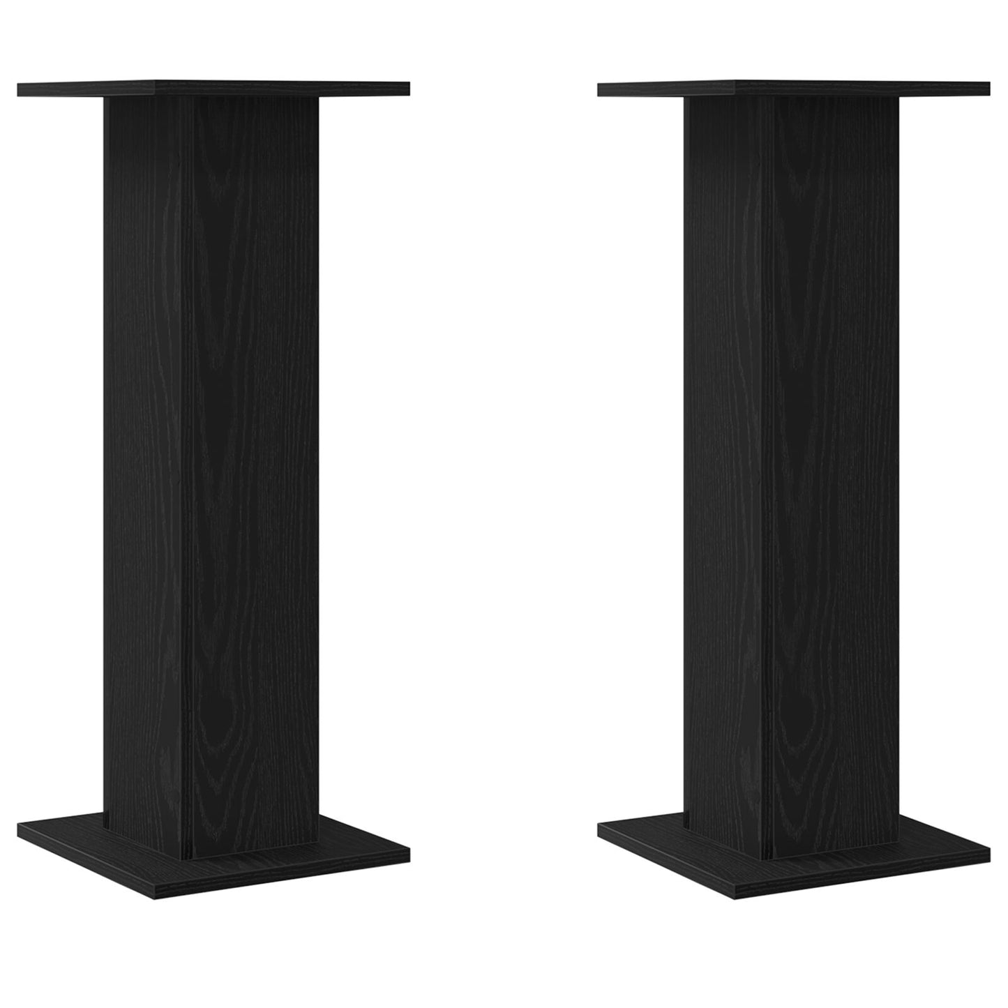 Planteholder 2 pcs Svart Eik 30 x 30 x 80 cm Konstruert tre