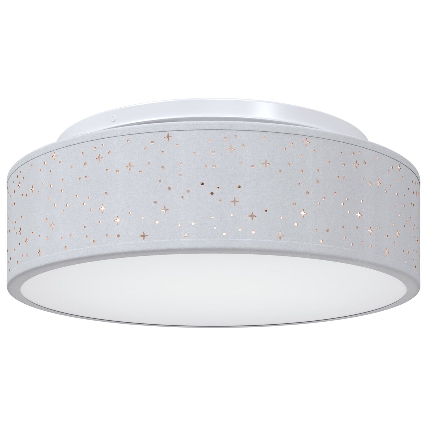 Taklampe med søkelys Grå 38 x 38 x 13,5 cm stoff
