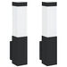 Utevegglampe 2 pcs Svart 10,5 x 6 x 33 cm