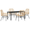 Hage Spisegruppe 5 pcs Brun polyrotting