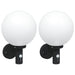Utevegglampe 2 pcs Svart 28 x 25 x 38 cm