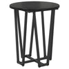 Sidetabellsett med 2 - Svart eike MDF og Metall