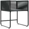 Hagestoler 4 pcs Svart og antracit 50.5 x 53.5 x 63.5 cm