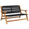 Hagemøbler Svart 78 x 122 x 73cm Massivt akasietre