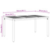 Hagebord 150x90x75 cm Solid Akasietre og Metall