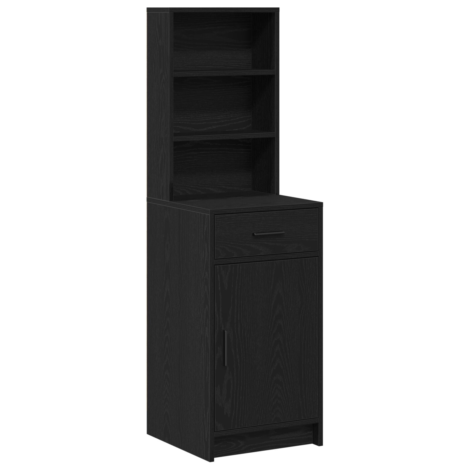 Høyt skap i svart eik - 40x41x135 cm, laget av konstruert tre