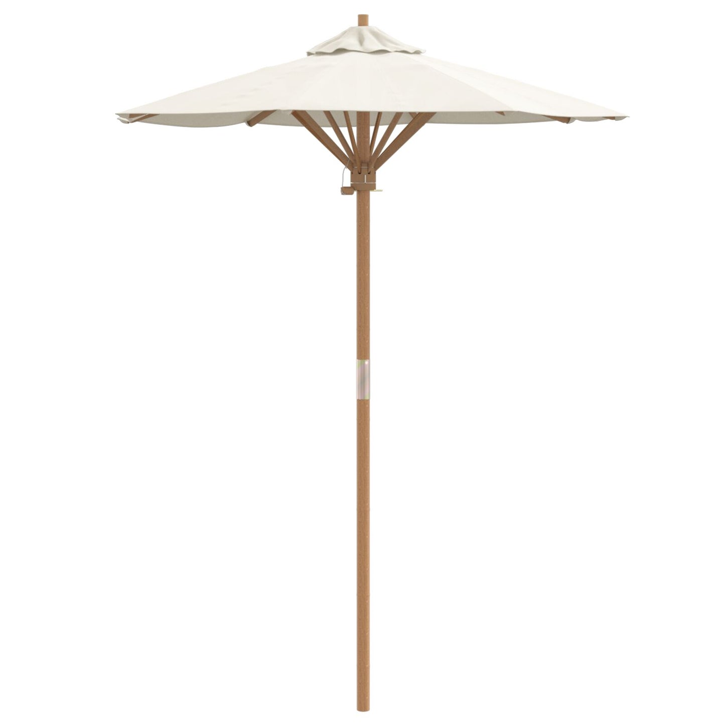 Hageparasol Cremehvite Ø 150 x 210 cm Bambus