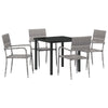 Hage Spisegruppe 5 pcs Grå Poly rattan